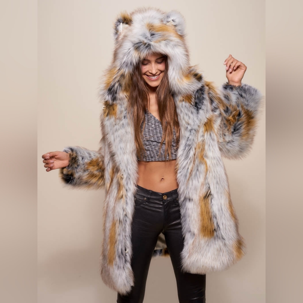 SpiritHoods Arctic Fox Classic Faux Fur Coat Size XXL